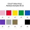 imageCricut Value Permanent Vinyl  50ft Rainbow Sampler 12in x 12in Sheets 50 Count10Pack