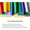 imageCricut Value Permanent Vinyl  50ft Rainbow Sampler 12in x 12in Sheets 50 Count10Pack