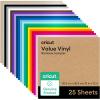 imageCricut Value Permanent Vinyl  50ft Rainbow Sampler 12in x 12in Sheets 50 Count25Pack