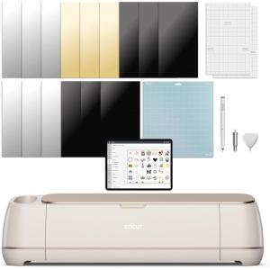 imageCricut Maker 4  Smart Cutting Machine Seashell  Engagement Bundle  Includes Smart Vinyl Cardstock Transfer Tape Iron On HTV Mat Pens Tool Kit ampamp 25 Images in Design Space AppMachine Only