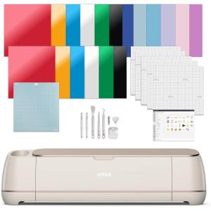 imageCricut Maker 4  Smart Cutting Machine Seashell  Engagement Bundle  Includes Smart Vinyl Cardstock Transfer Tape Iron On HTV Mat Pens Tool Kit ampamp 25 Images in Design Space AppEngagement Bundle