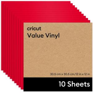 imageCricut Value Permanent Vinyl Black 12 in x 10 ftRed