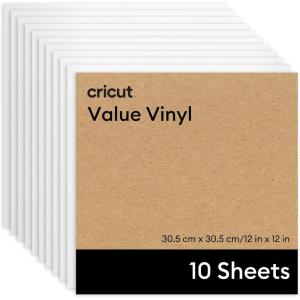 imageCricut Value Permanent Vinyl Black 12 in x 10 ftWhite