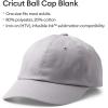 imageCricut Ball Cap Hat Blanks  Gray 12ct  for Sublimation ampamp HTV Vinyl Projects  Compatible Hat PressGray