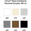 imageCricut Value Cardstock Paper Ocean Sampler  80 sheets 85quot x 11quot  Compatible with Joy Xtra Explore ampamp Maker Machines  Letter SizeNeutrals