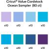 imageCricut Value Cardstock Paper Ocean Sampler  80 sheets 85quot x 11quot  Compatible with Joy Xtra Explore ampamp Maker Machines  Letter SizeOcean