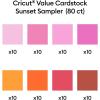 imageCricut Value Cardstock Paper Ocean Sampler  80 sheets 85quot x 11quot  Compatible with Joy Xtra Explore ampamp Maker Machines  Letter SizeSunset