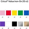 imageCricut Value IronOn Rainbow Sampler  12 in x 12 in 20 ct HTV Heat Transfer Vinyl10Pack
