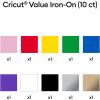 imageCricut Value IronOn Rainbow Sampler  12 in x 3 ft 10 ct HTV Heat Transfer VinylRainbow Sampler
