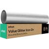 imageCricut Value Glitter Iron On Gold 10in x 8ft roll  HTV Heat Transfer VinylSilver