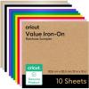 imageCricut Value IronOn Rainbow Sampler  12 in x 12 in 20 ct HTV Heat Transfer Vinyl10Pack