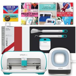 imageCricut Joy Machine and Mini Easy Press with Tool Kit and Smart IronOn Vinyl Sampler Bundle  Cutting Machine and Small Heat Press with HTV Portable Die Cutting and Iron Pressing MachinesJoy with Mini Press and Iron On Sampler