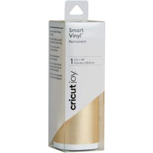 imageCricut Joy Smart Permanent Vinyl Shimmer Gold  3Pack of 4ft Rolls 55quotx48quot Adhesive Craft Vinyl  Matless Cutting for Joy MachineGold