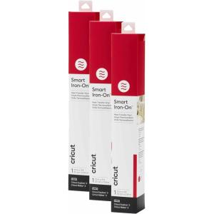 imageCricut Smart Iron On Red 3Pack of 3ft Rolls 13quotx36quot Heat Transfer Vinyl for Maker ampamp Explore Machines Matless Cutting for Long cuts up to 12ftRed