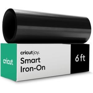 imageCricut Smart Iron On for Joy Machine Black 55in x 6ft  HTV Heat Transfer Vinyl  Matless Cutting for Long cutsBlack