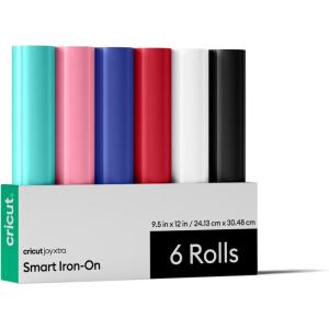 imageCricut Smart IronOn for Joy Xtra Sampler Pack 95in x 12in 6 Sheets  HTV Heat Transfer Vinyl  Matless Cutting for Long cutsJoy Xtra