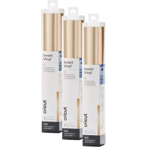 imageCricut Smart Permanent Vinyl Black 3Pack of 3ft Rolls 13quotx36quot Adhesive Craft Vinyl  Matless Cutting for cuts up to 12ft with Maker 3  Explore 3 MachinesChampagne