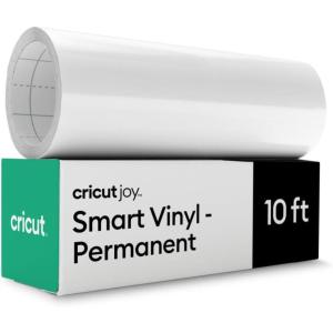 imageCricut Smart Permanent Vinyl for Joy Machine Black 55in x 10ft roll  Matless Cutting for Long cutsWhite