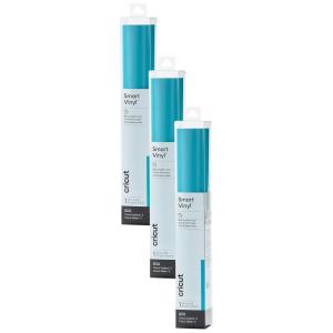 imageCricut Smart Removable Vinyl Blue  3Pack of 3ft Rolls 13quot x 36quot  Matless Cutting for Long cuts up to 12ft  Compatible with Maker ampamp Explore MachinesAqua