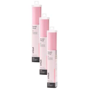 imageCricut Smart Removable Vinyl Blue  3Pack of 3ft Rolls 13quot x 36quot  Matless Cutting for Long cuts up to 12ft  Compatible with Maker ampamp Explore MachinesLight Pink