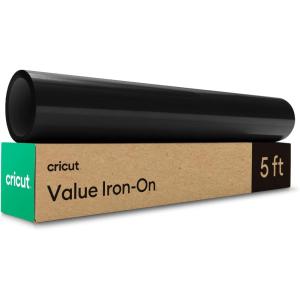 imageCricut Value Iron On Gray 12in x 5ft roll  HTV Heat Transfer VinylBlack