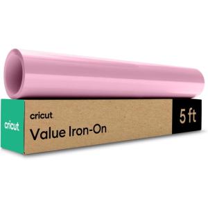 imageCricut Value Iron On Gray 12in x 5ft roll  HTV Heat Transfer VinylPink