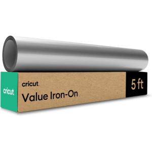 imageCricut Value Iron On Gray 12in x 5ft roll  HTV Heat Transfer VinylSilver