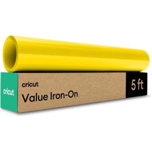 imageCricut Value Iron On Gray 12in x 5ft roll  HTV Heat Transfer VinylYellow
