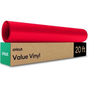 imageCricut Value Permanent Vinyl Matte White 12in x 20ft RollRed