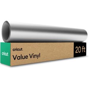 imageCricut Value Permanent Vinyl Matte White 12in x 20ft RollSilver