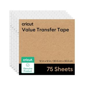 imageCricut Value Transfer Tape  75ft Flat Pack 12in x 12in Sheets 75CountFlat Pack