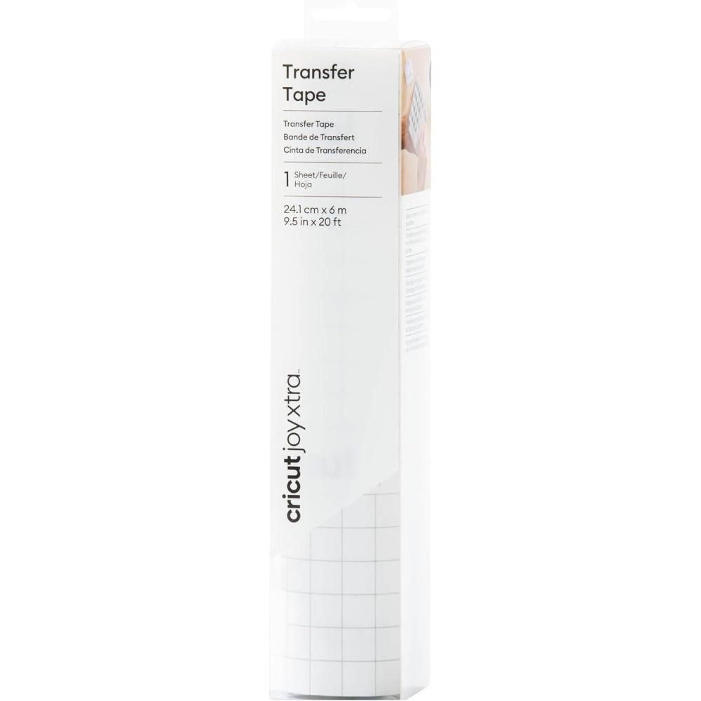 imageCricut Joy Xtra Vinyl Transfer Tape 95 in x 20 ft Clear Vinyl Transfer Paper for Labels DIY Crafts ampamp More Works with Most Vinyl Types Joy Xtra Machine20ft