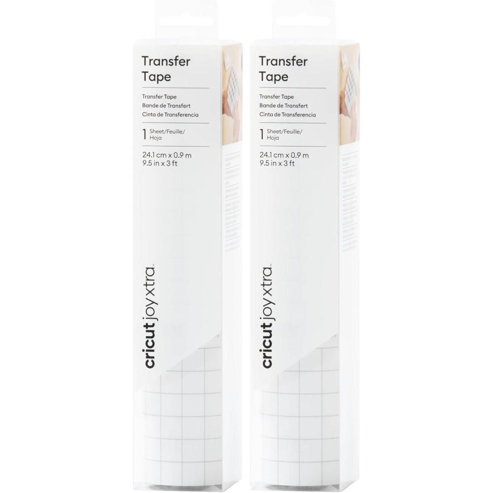 imageCricut Joy Xtra Vinyl Transfer Tape 95 in x 20 ft Clear Vinyl Transfer Paper for Labels DIY Crafts ampamp More Works with Most Vinyl Types Joy Xtra Machine3ft Pack of 2