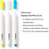 imageCricut Joy Opaque Gel Pens Set of 3 Use with Cricut Joy Cutting Machine Add a Pop to The Darkest Colors of Paper Cards ampamp Labels Medium Point 10mm Pink White OrangeYellow  White  Blue