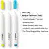 imageCricut Joy Opaque Gel Pens Set of 3 Use with Cricut Joy Cutting Machine Add a Pop to The Darkest Colors of Paper Cards ampamp Labels Medium Point 10mm Pink White OrangeYellow  White  Blue