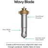 imageCricut Wavy Replacement Blade Stainless Steel Rotary Blade 2 mm Length  08 mm Height Cuts Vinyl IronOn Paper Fabric ampamp More Compatible with Cricut Maker Cutting Machine SilverBlade  Housing