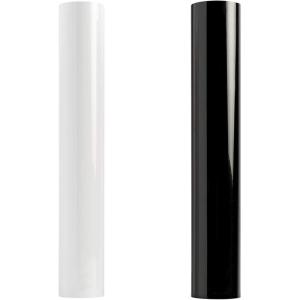 imageCricut Everyday Iron On  12 x 12ft  HTV Vinyl for TShirts  Use with Cricut Explore Air 2Maker StrongBond Guarantee Outlast 50 Washes BlackBlack  White