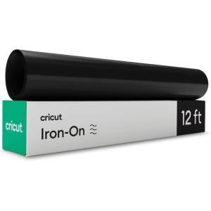 imageCricut Everyday Iron On  12 x 12ft  HTV Vinyl for TShirts  Use with Cricut Explore Air 2Maker StrongBond Guarantee Outlast 50 Washes BlackBlack