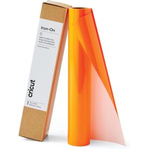 imageCricut Everyday Iron On  12 x 12ft  HTV Vinyl for TShirts  Use with Cricut Explore Air 2Maker StrongBond Guarantee Outlast 50 Washes BlackOrange