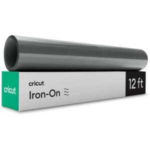 imageCricut Everyday Iron On  12 x 12ft  HTV Vinyl for TShirts  Use with Cricut Explore Air 2Maker StrongBond Guarantee Outlast 50 Washes BlackSilver