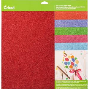 imageCricut Glitter Cardstock Sampler Brights 12quot x 12quot