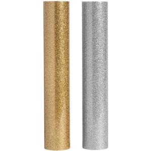 imageCricut Glitter Iron On Vinyl Sheets 12quot x 120quot DIY Supplies Bulk HTV Rolls  GoldMetallics Value Pack