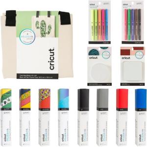 imageCricut Infusible Ink Beginner Bundle  Sublimation Kit for Permanent Transfers  Includes Infusible Ink Sheets Markers Pens Blank Bags ampamp Coasters