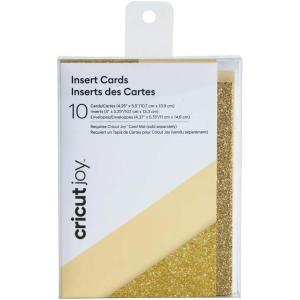 imageCricut Joy Insert Cards  DIY Greeting Card for Baby Shower Birthday and Wedding  Matte Holographic CreamGold 12 ctCreamGold Glitter