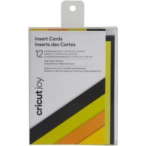 imageCricut Joy Insert Cards  DIY Greeting Card for Baby Shower Birthday and Wedding  Matte Holographic CreamGold 12 ctNight Brights Sampler