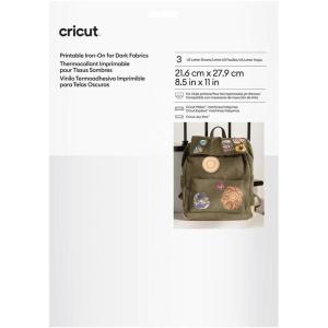 imageCricut Printable IronOn Dark Fabric3 sheets Pack of 1