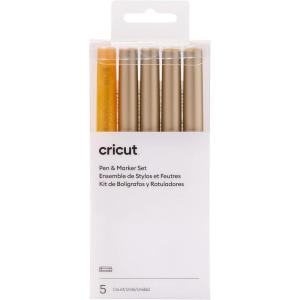 imageCricut Multi Pen Set Gold 5 ct  For Explore Maker ampamp Venture Machines  Includes Gold Glitter Gel Pen Marker ampamp Calligraphy Markers5 Count Pack of 1