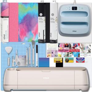 imageCricut Maker 4 and Easy Press 3 Machine Combo Bundle  Craft Cutting Machine with Heat Press Machine 9 in x 9 in and Ironon Materials for DIY TShirts Tote Bags and Hoodies Sublimation ProjectsHeat Press Combo