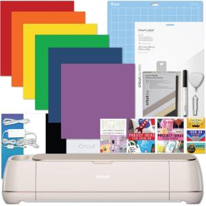 imageCricut Maker 4 and Easy Press 3 Machine Combo Bundle  Craft Cutting Machine with Heat Press Machine 9 in x 9 in and Ironon Materials for DIY TShirts Tote Bags and Hoodies Sublimation ProjectsVinyl Sampler