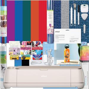 imageCricut Maker 4 with Easy Press 3 Machine and IronOn Combo Bundle  Craft Cutting Machine and Heat Press Combo Set Cricut Machine Kit for Beginners and Gifts DIY Apparel and Tote Bags HTV MaterialsUltimate Sticker Making